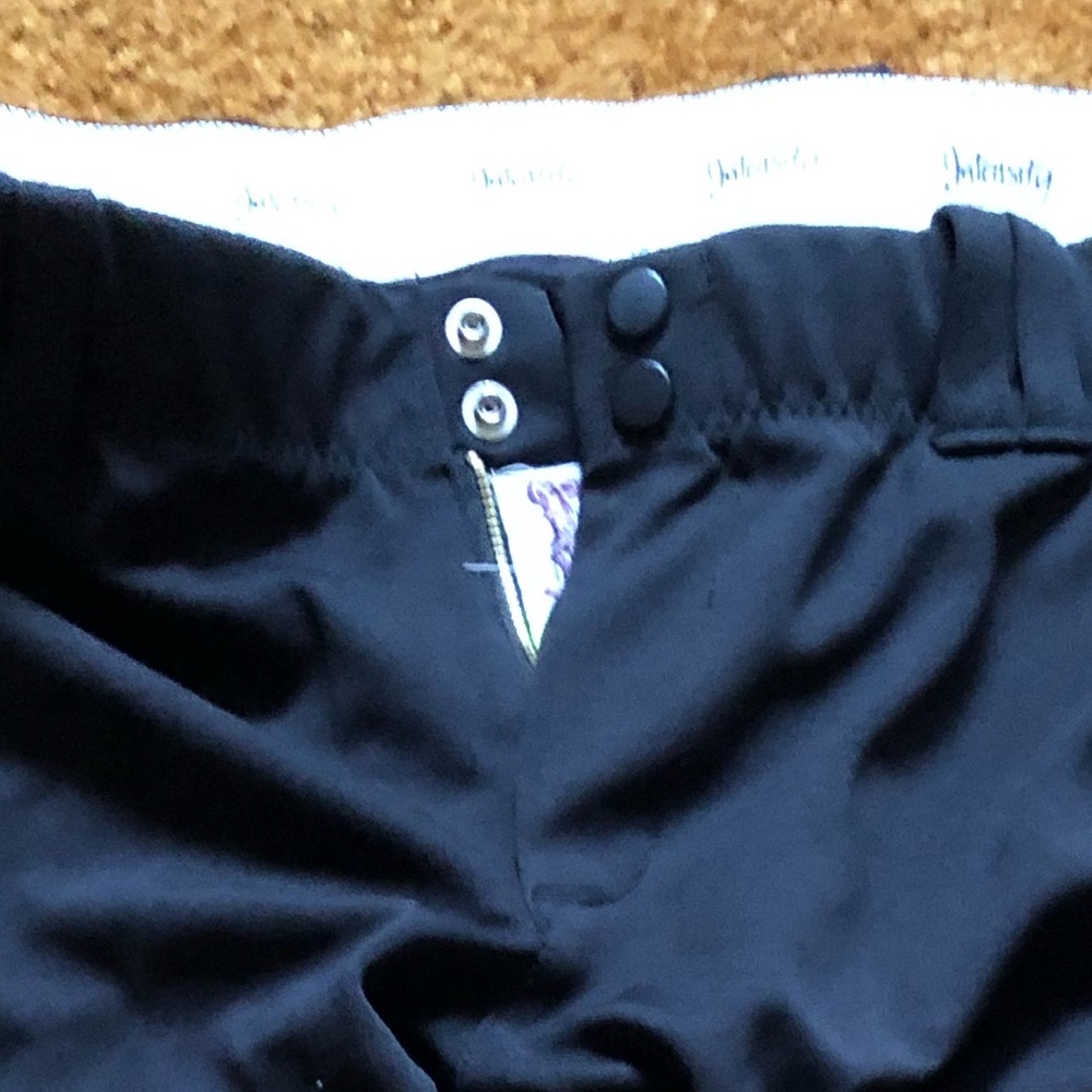Women’s softball pants, 31” waist to bottom pants